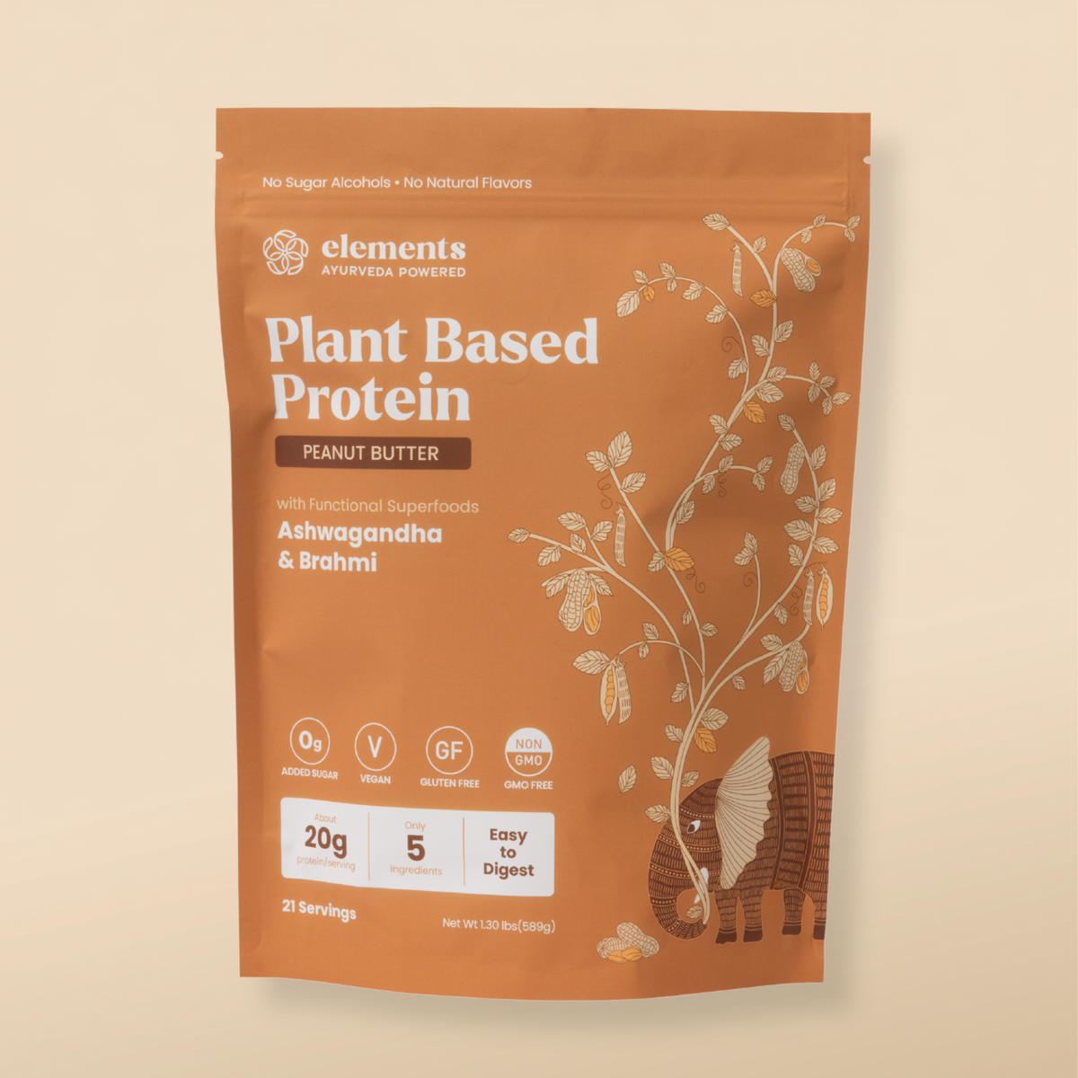 Plant Based Protein Powder: Peanut Butter (21 Servings)